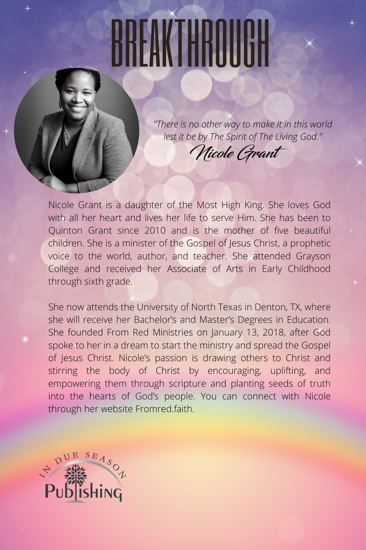 Breakthrough The Testimony Of Nicole Grant