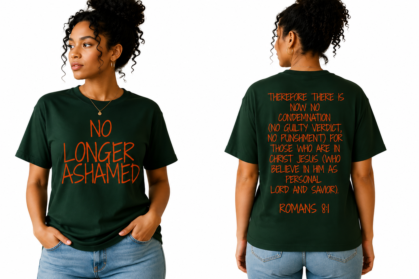 No Longer Ashamed | Romans 8:1 Tee