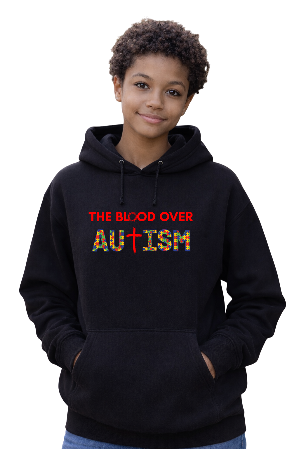 The Blood Over Autism™ Hoodie | Faith-Based Christian Declaration Hoodie