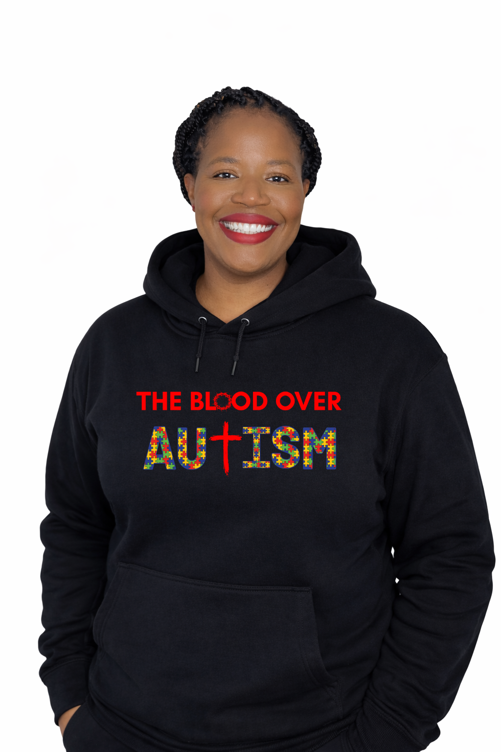 The Blood Over Autism™ Hoodie | Faith-Based Christian Declaration Hoodie