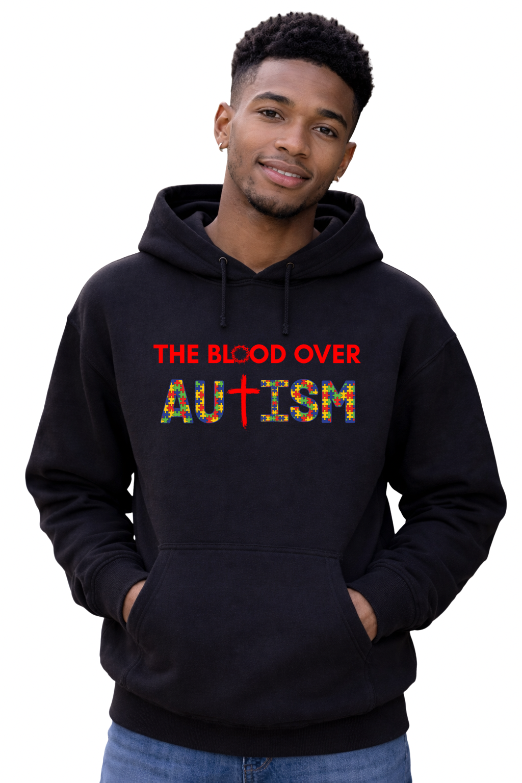 The Blood Over Autism™ Hoodie | Faith-Based Christian Declaration Hoodie