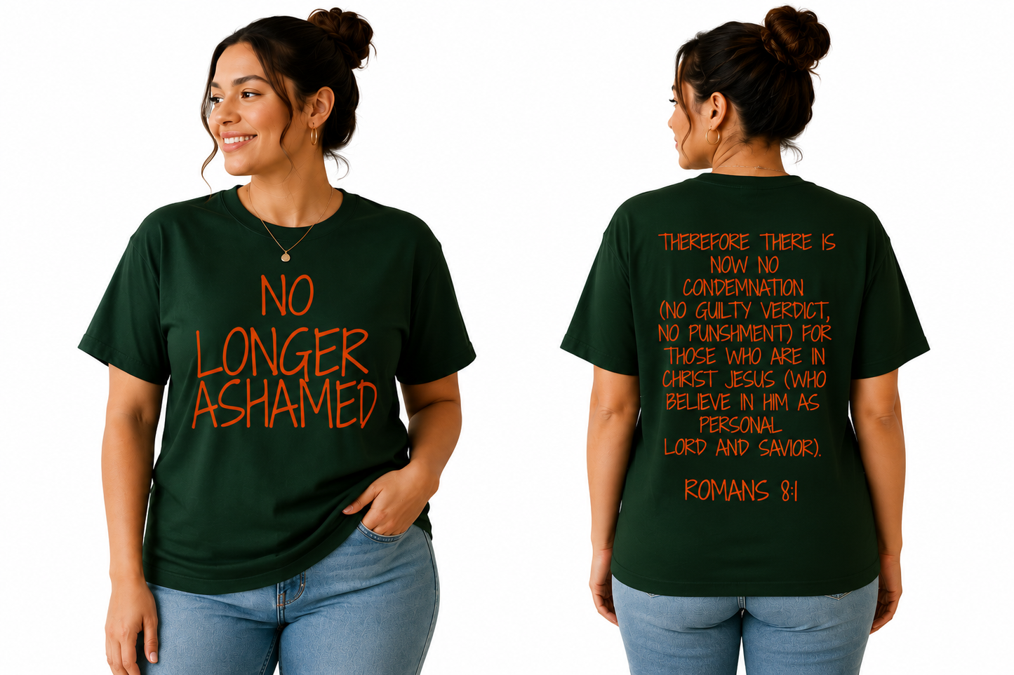 No Longer Ashamed | Romans 8:1 Tee