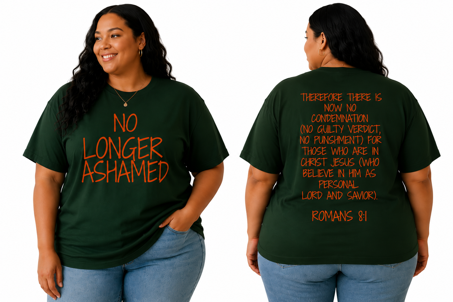 No Longer Ashamed | Romans 8:1 Tee