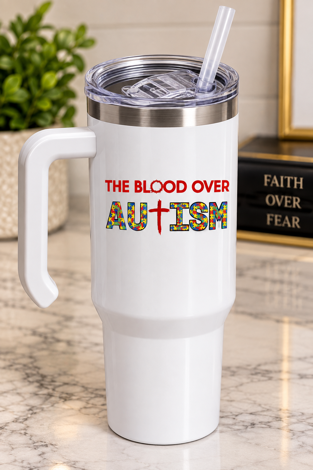 The Blood Over Autism 40 oz Tumbler